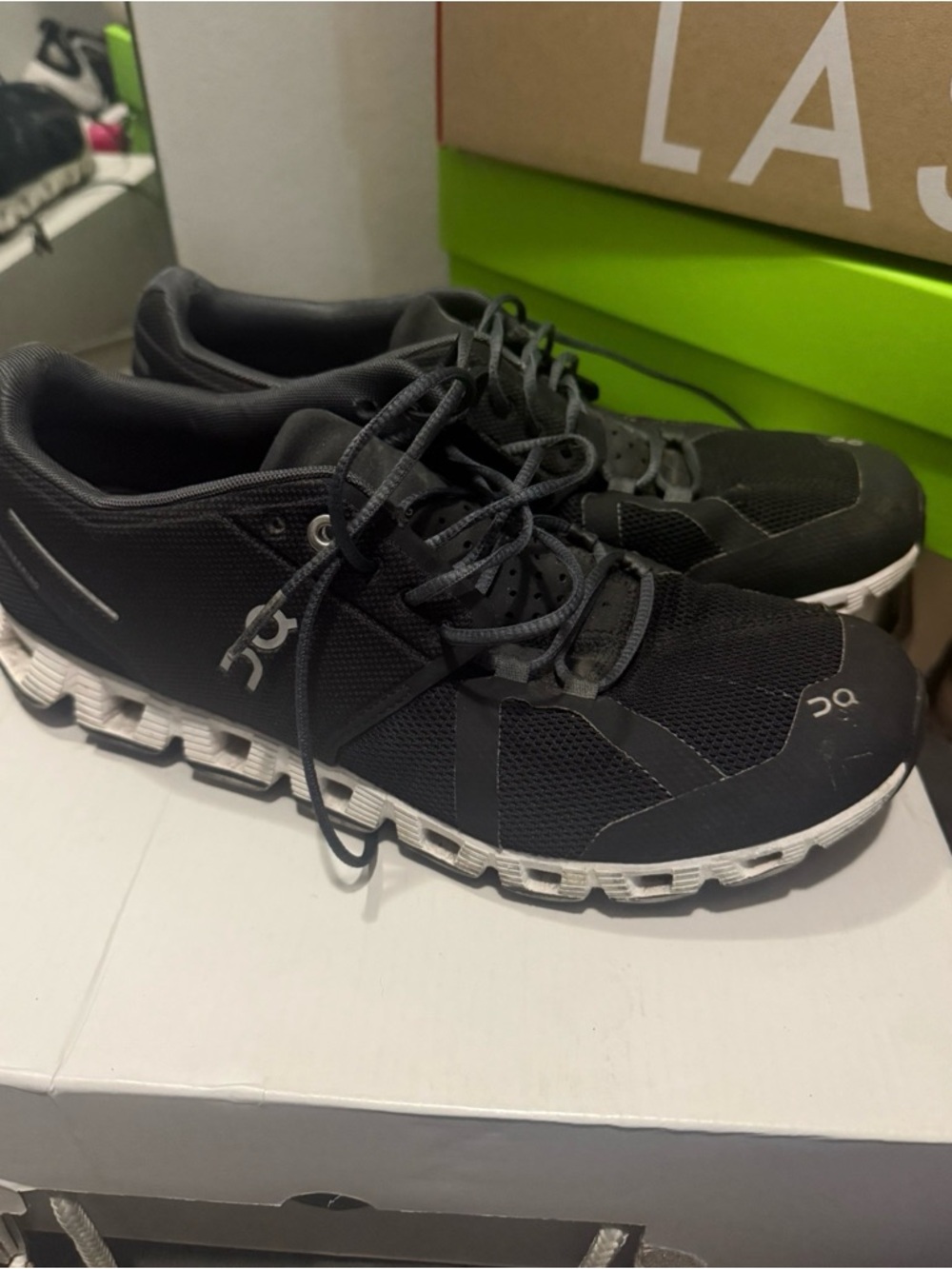 On Running Black womenAthletic Sneakers with White Sole